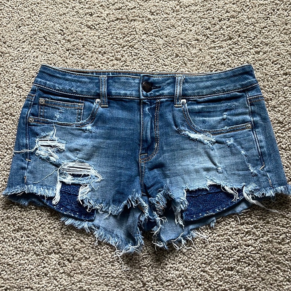 American Eagle Shortie Jean Shorts size 8